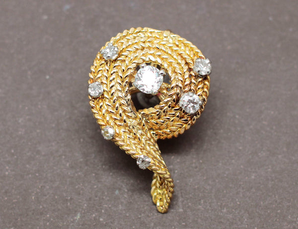 Boucles d'oreilles 1950 Or Diamants