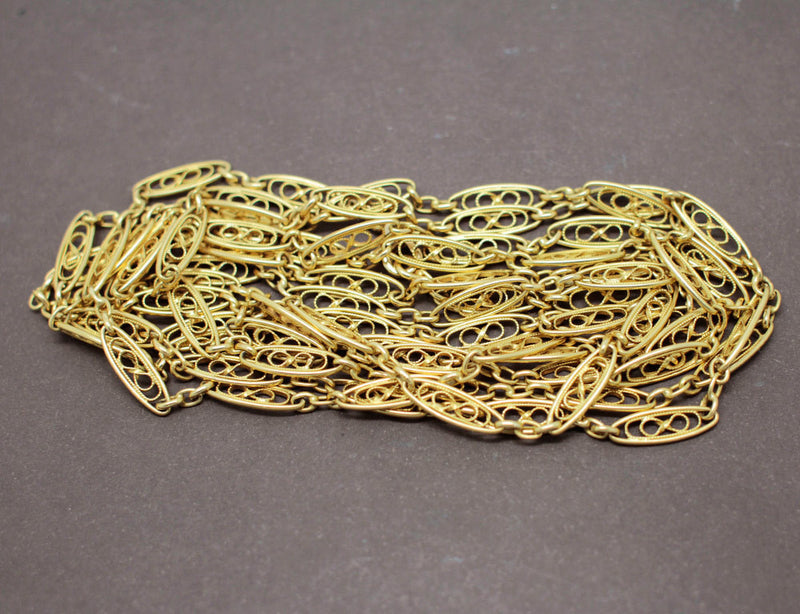 Sautoir Filigrané Or Jaune