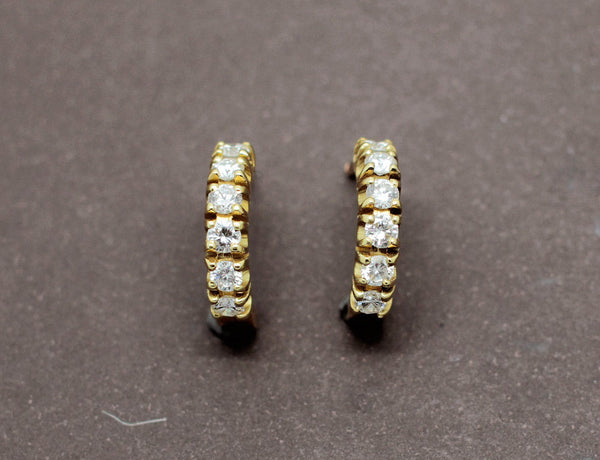 Demi Créoles Or et Diamants