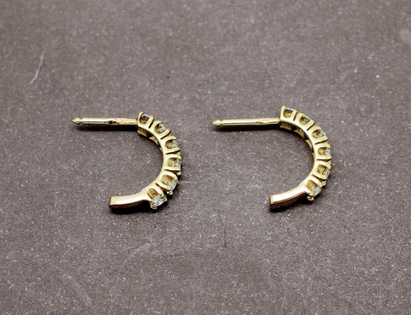 Demi Créoles Or et Diamants