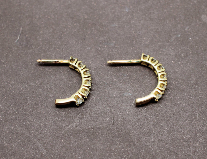 Demi Créoles Or et Diamants