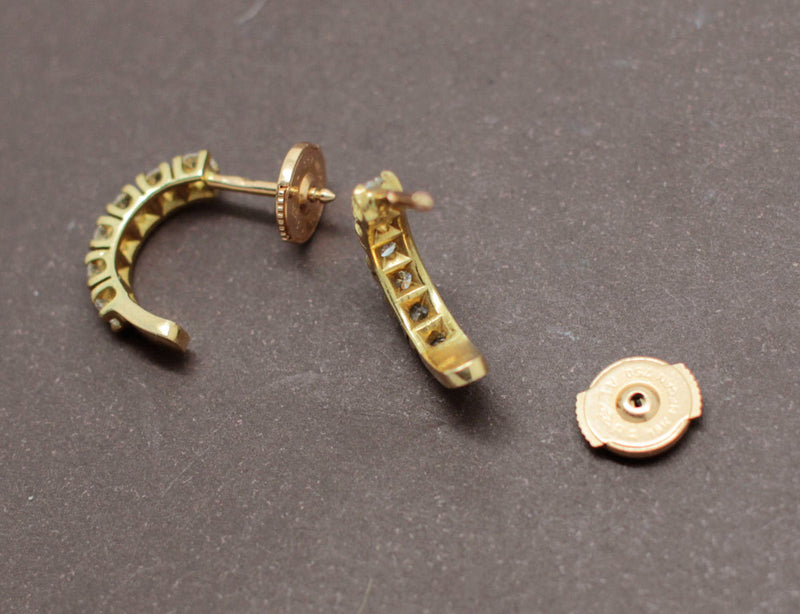 Demi Créoles Or et Diamants