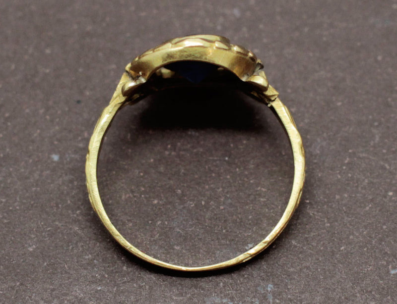 Bague Napoléon III Saphir Or Jaune