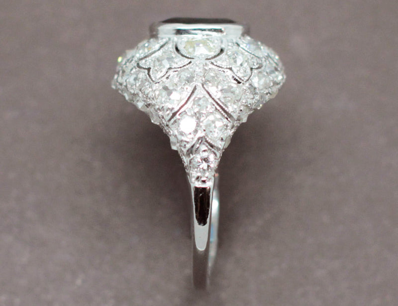 Bague Dôme Saphir Art Déco