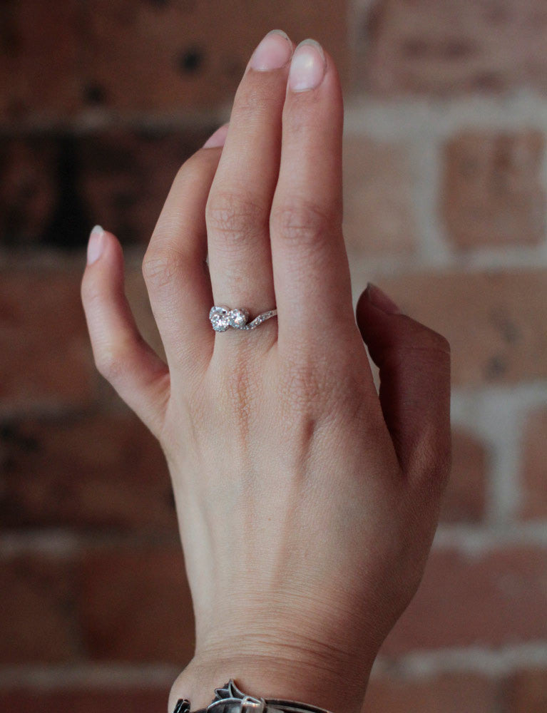 Toi et Moi Diamants Or Blanc