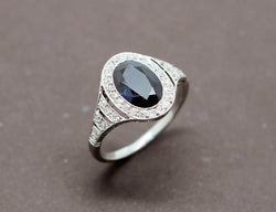 Bague Art Déco Platine Diamants
