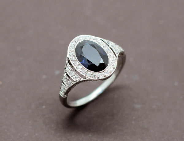 Bague Art Déco Platine Diamants