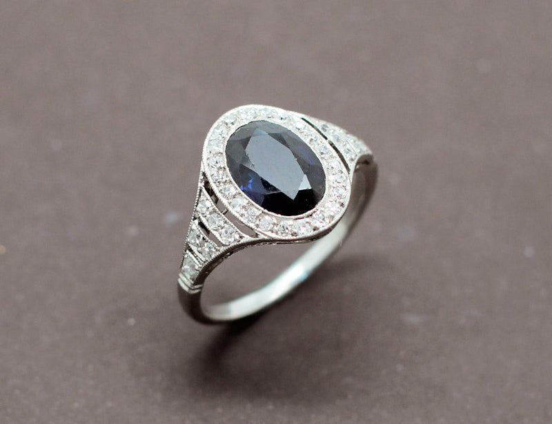 Bague Art Déco Platine Diamants