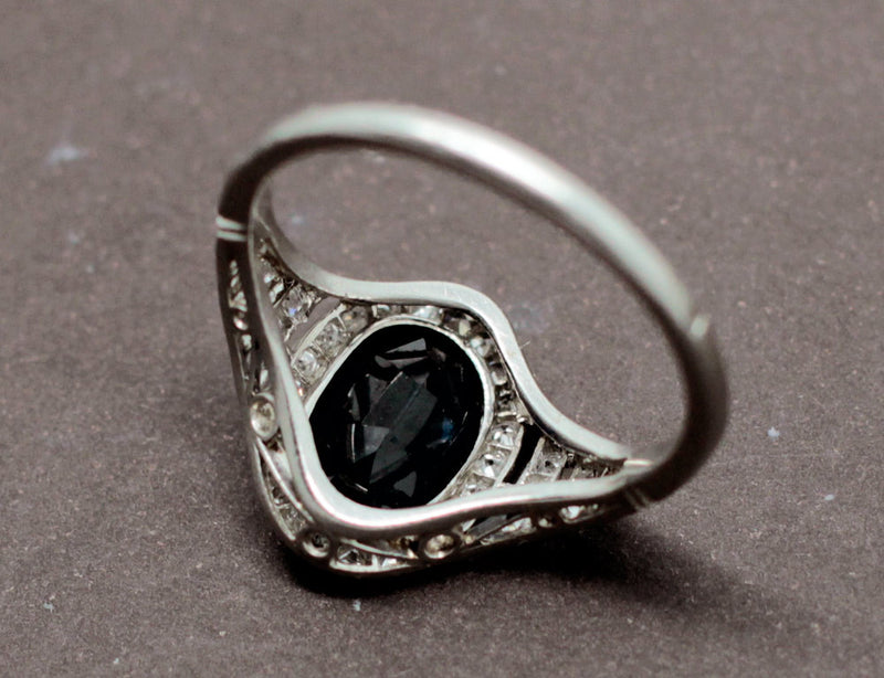 Bague Art Déco Platine Diamants