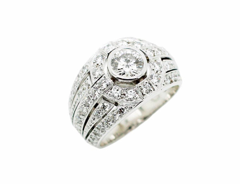Bague Création Benoit Joaillier "Jonc Art Déco" Diamant F-SI1 0,74 ct