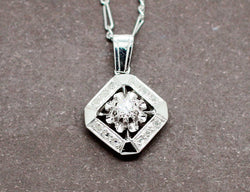 Pendentif Art Déco Platine et Diamants