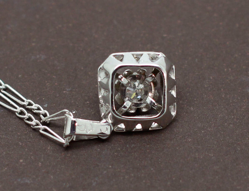 Pendentif Art Déco Platine et Diamants