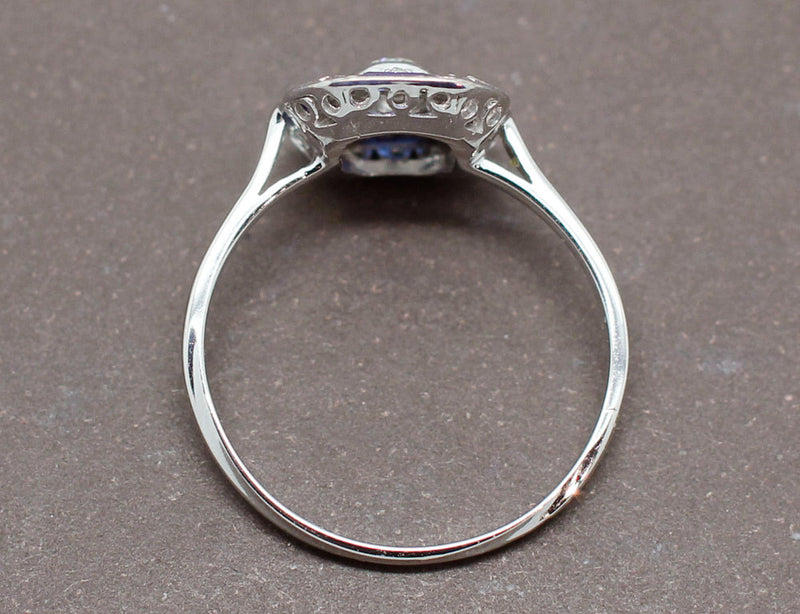 Bague Art Déco Saphirs Diamants