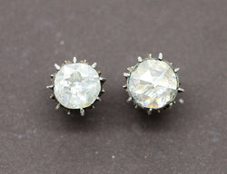 Boucles d'Oreilles Taille Rose XIXe
