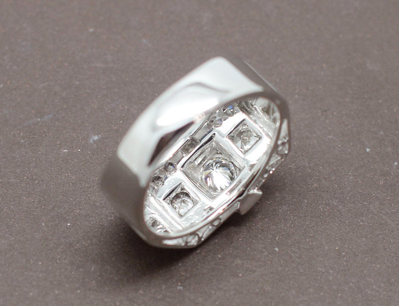Bague Tank Or Blanc Diamants