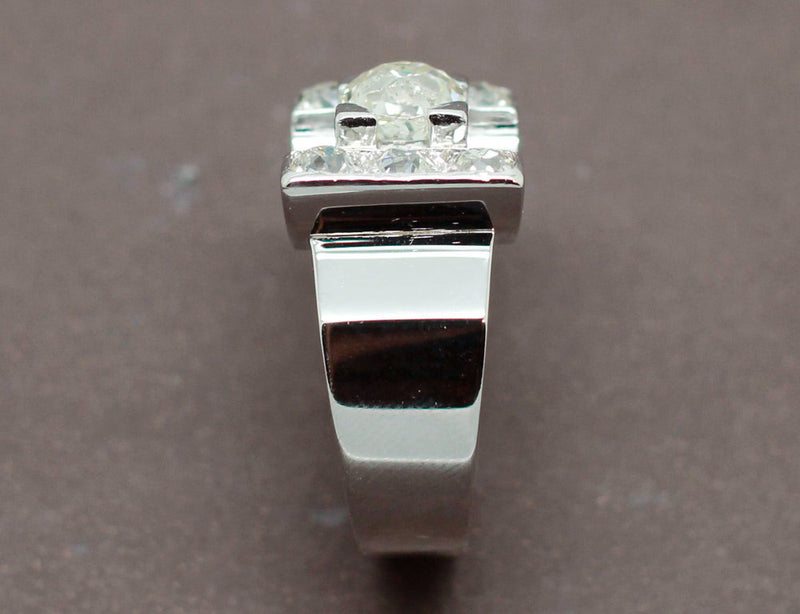 Bague Tank Or Blanc Diamants