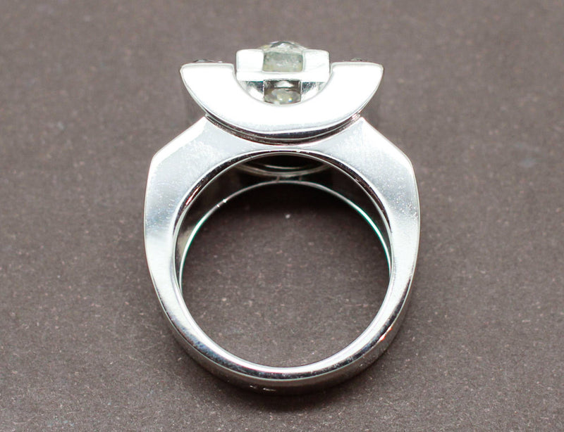 Bague Tank Or Blanc Diamants