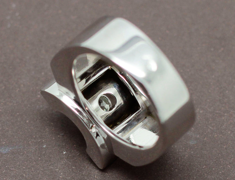 Bague Tank Or Blanc Diamants