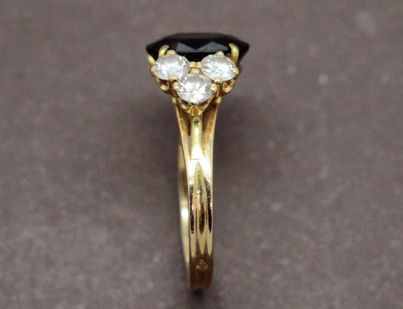 Bague Or Jaune Saphir et Diamants
