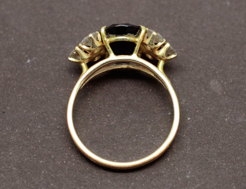 Bague Or Jaune Saphir et Diamants
