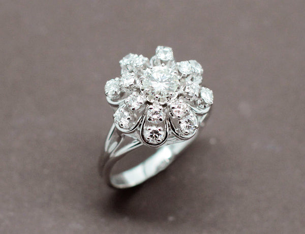 Bague Fleur Diamants 1950