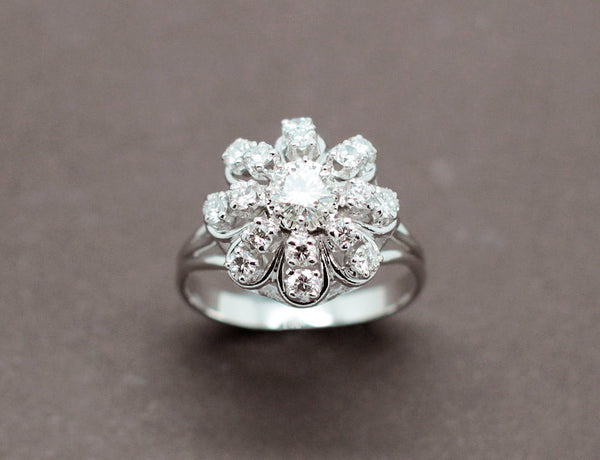 Bague Fleur Diamants 1950