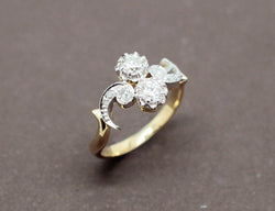 Bague Toi et Moi Ancienne Diamants