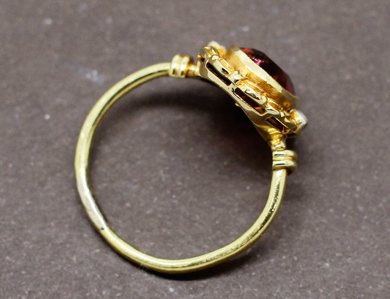 Bague Ancienne Tourmaline Diamants