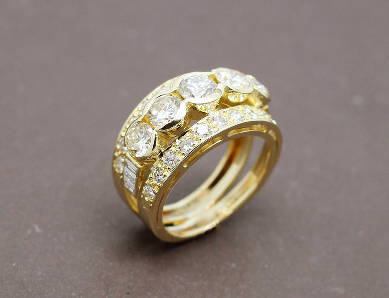 Bague Or Jaune et Diamants