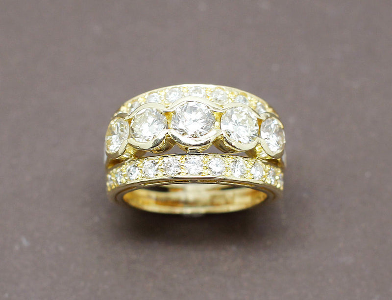 Bague Or Jaune et Diamants