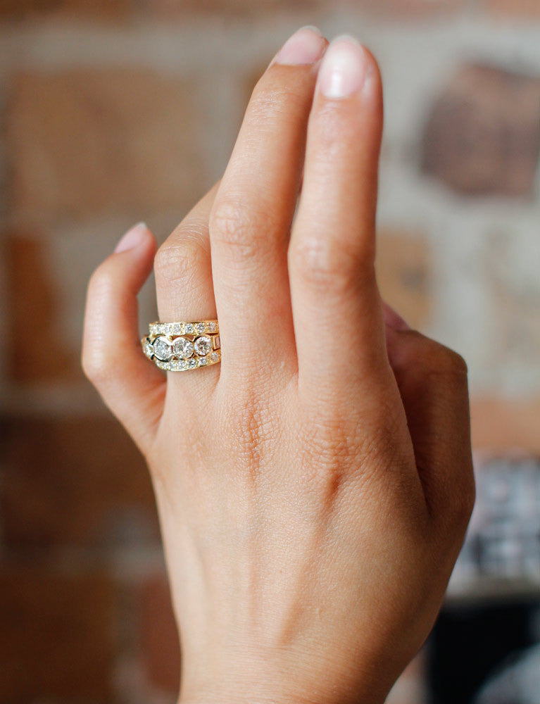 Bague Or Jaune et Diamants