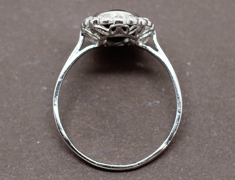 Bague Entourage Saphir Diamants