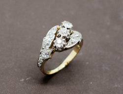 Bague Ancienne Trio de Diamants
