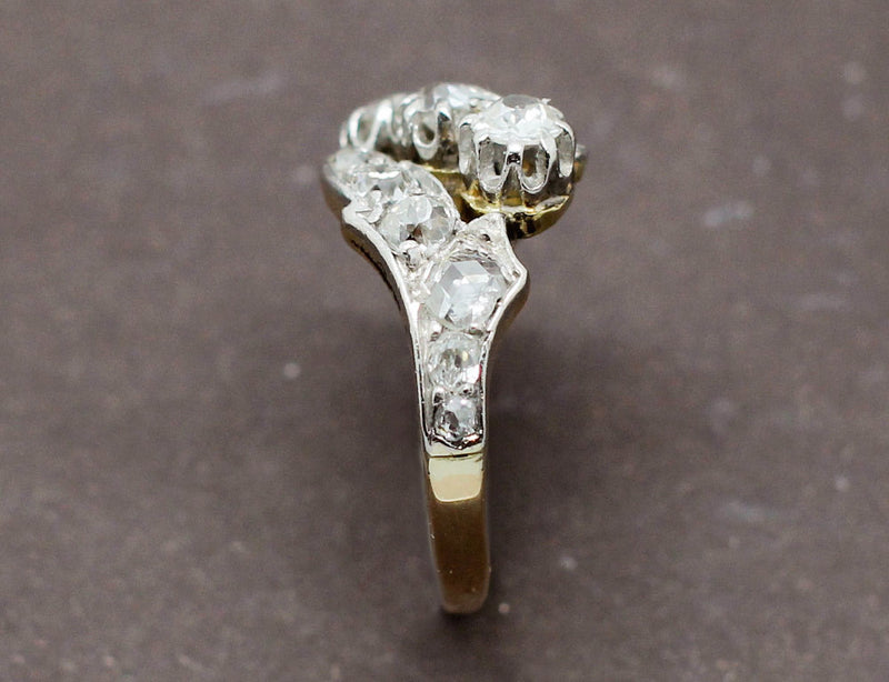 Bague Ancienne Trio de Diamants