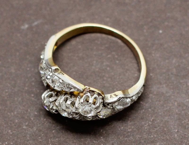 Bague Ancienne Trio de Diamants