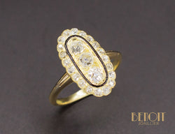 Bague Marquise Diamant Email
