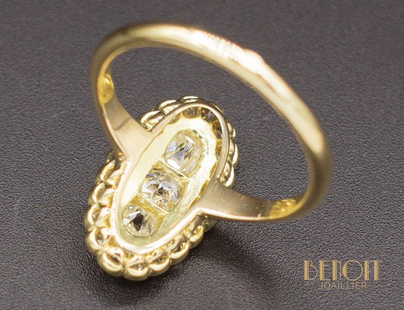 Bague Marquise Diamant Email