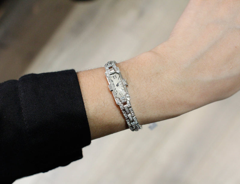 Bijou Montre  Art Déco Diamants