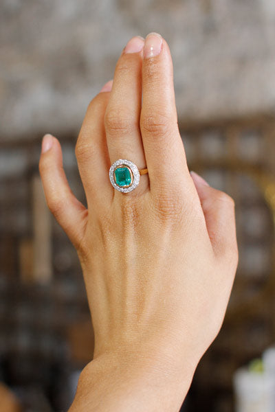 Bague Emeraude Diamants
