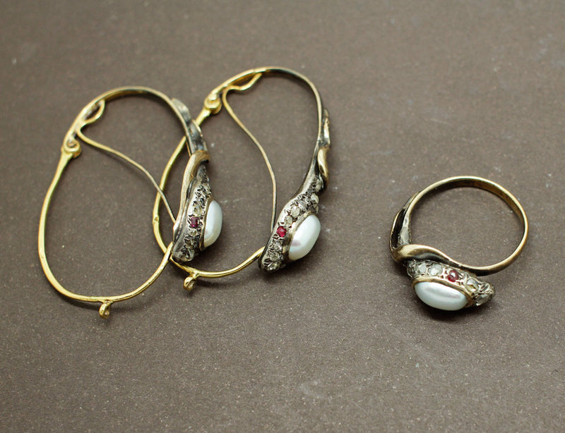 Boucles d'oreilles Serpent (Créoles) Début XIXe (Parure)