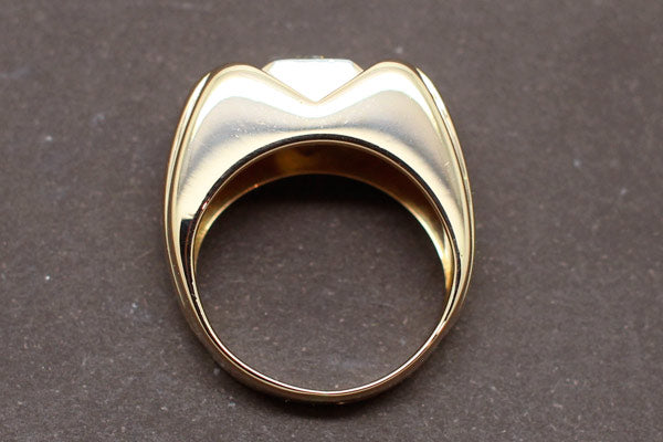 Bague Tank Or Jaune et Diamant