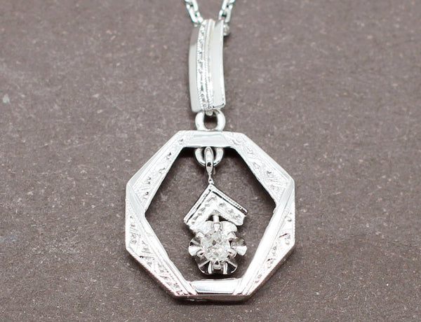 Pendentif Art Déco Diamant