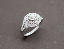 Bague Art Déco Platine Diamants