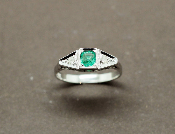Bague Émeraude Art Déco