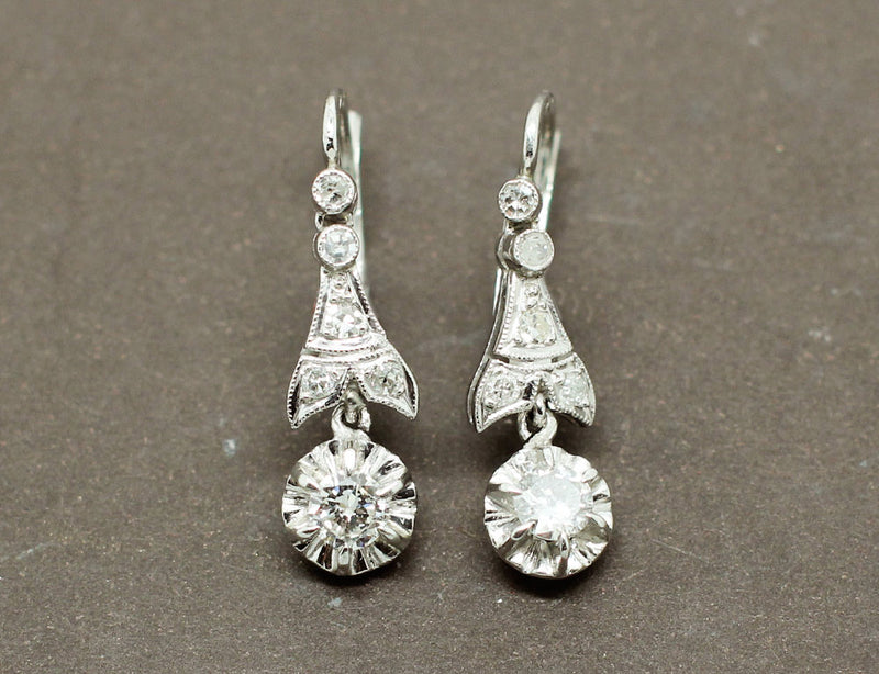 Boucles d'oreilles Art Déco Pendantes