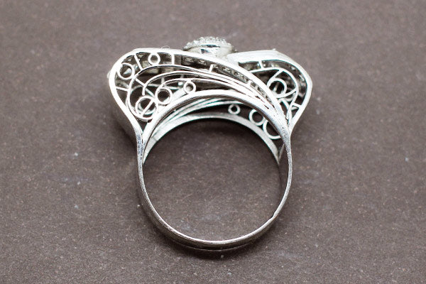 Bague Cocktail Art Déco Diamants