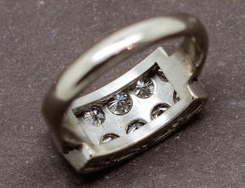 Bague Art Déco "Épi" Diamants