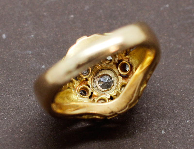 Bague 1950 Or Jaune Diamants