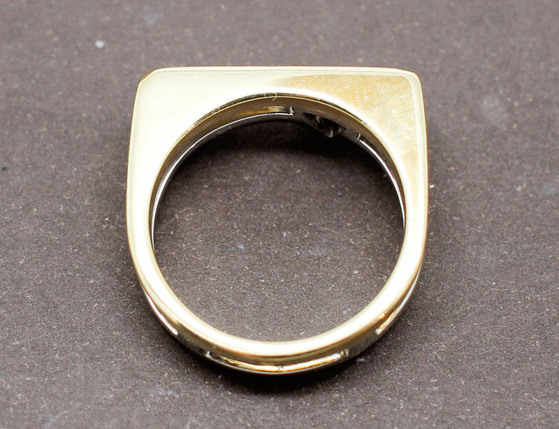 Bague 2 Ors Diamant Triangle