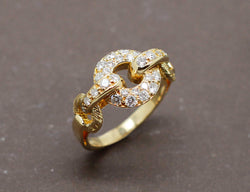 Bague Maillons de Chaîne Diamants